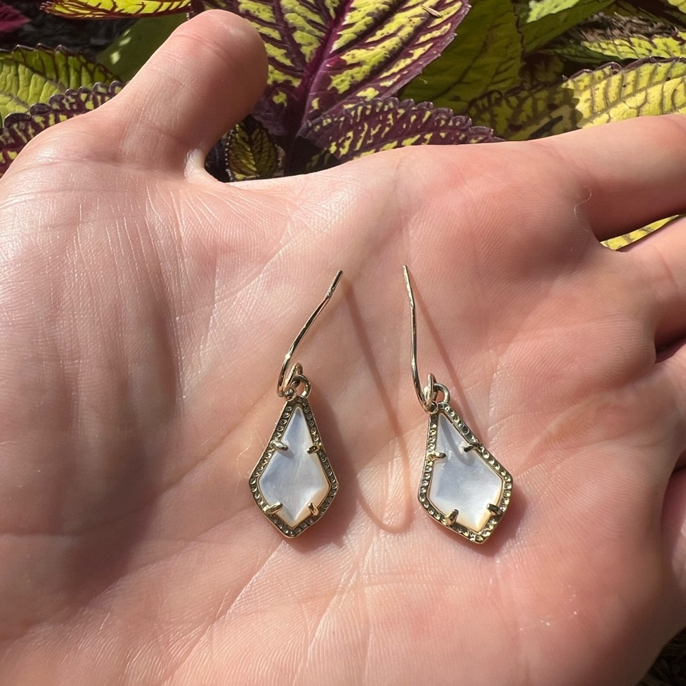 Kendra Scott Gold and Silver Earrings with Classic Elegance